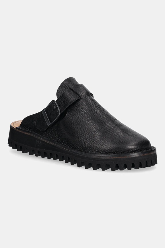 Fracap Mules mocasini din piele plat negru S100