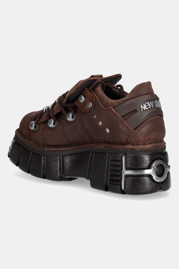Obuća Kožne tenisice New Rock METALLIC M.120N.C56 smeđa