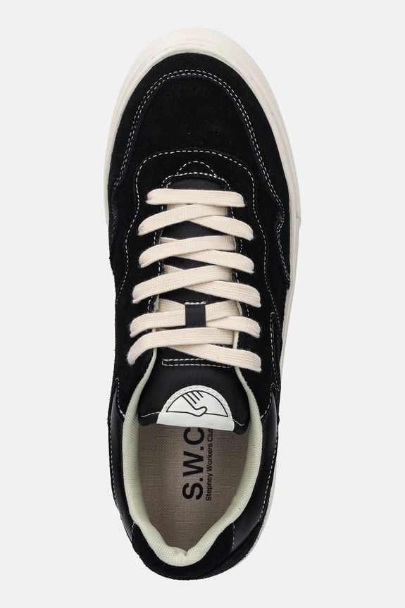 Tenisice od brušene kože Stepney Workers Club PEARL SUEDE crna YA20015