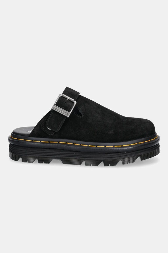 Dr. Martens suede sliders ZebZag Mule Mule DM31657001 black SS25