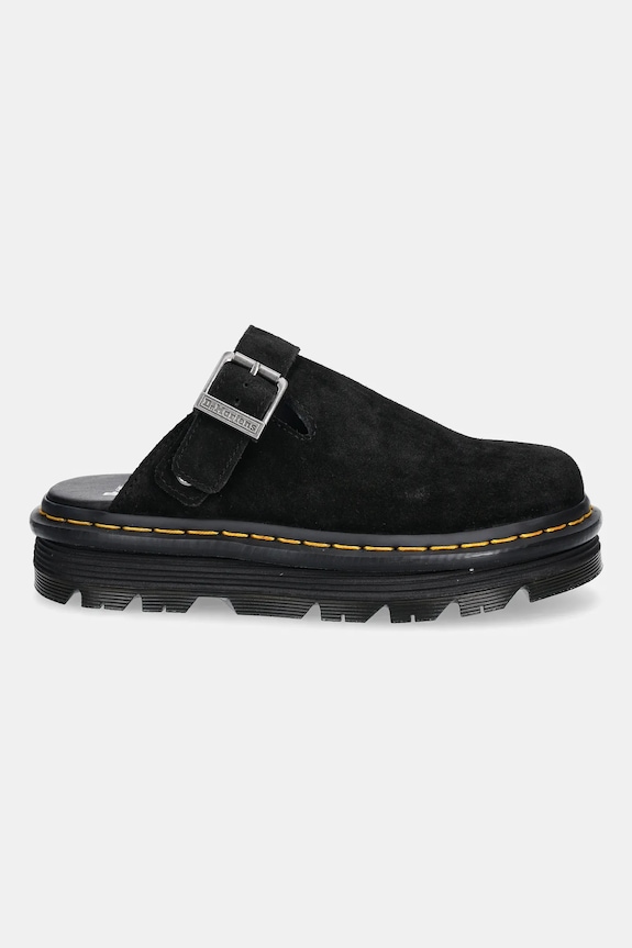 Dr. Martens suede sliders ZebZag Mule Mule DM31657001 black SS25