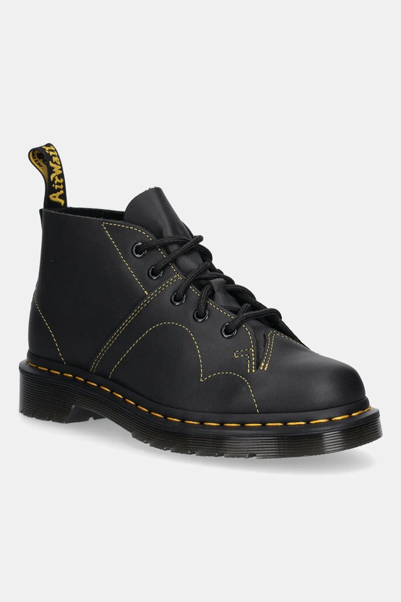 Dr. Martens scarpe in pelle Church Monkey Boot flat nero DM41089001