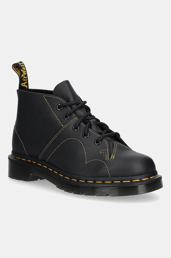Dr. Martens scarpe in pelle Church Monkey Boot flat nero DM41089001