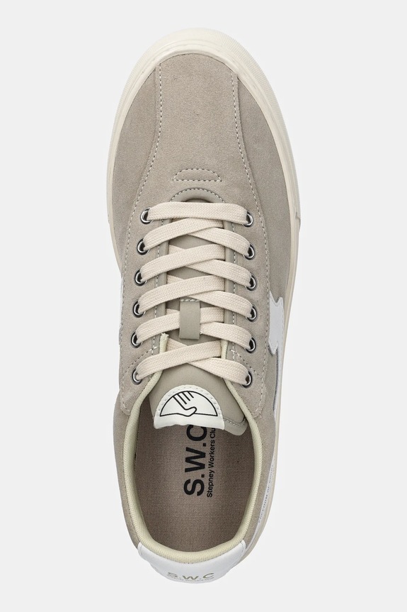 Tenisice od brušene kože Stepney Workers Club Dellow S-Strike Cup Suede siva YA25535