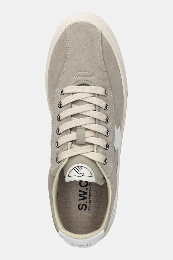 Tenisice od brušene kože Stepney Workers Club Dellow S-Strike Cup Suede siva YA25535