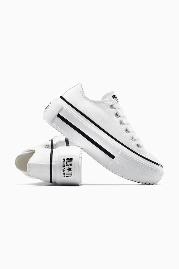 Converse scarpe da ginnastica Chuck Taylor All Star Lift Double Stack bianco A15491C