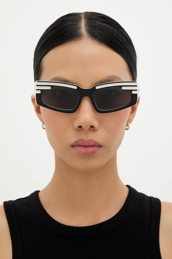 Fiorucci ochelari de soare Rectangular Wing U01FPASU134AC03BK01 negru