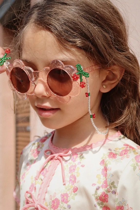 Konges Sløjd occhiali da sole per bambini SUNGLASSES BEAD CHAIN CHERRY multicolore KS102829