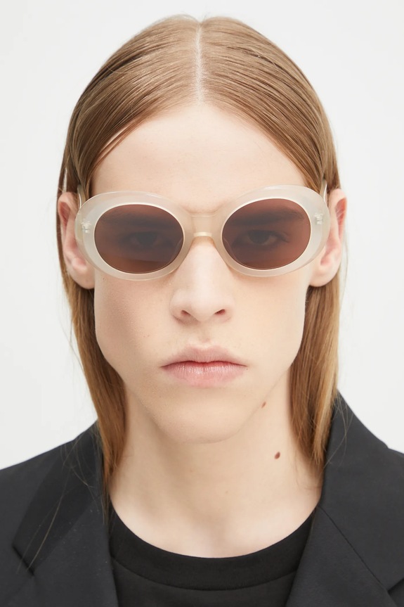 Sluneční brýle AMBUSH Kurt Sunglasses kulaté béžová 12115064