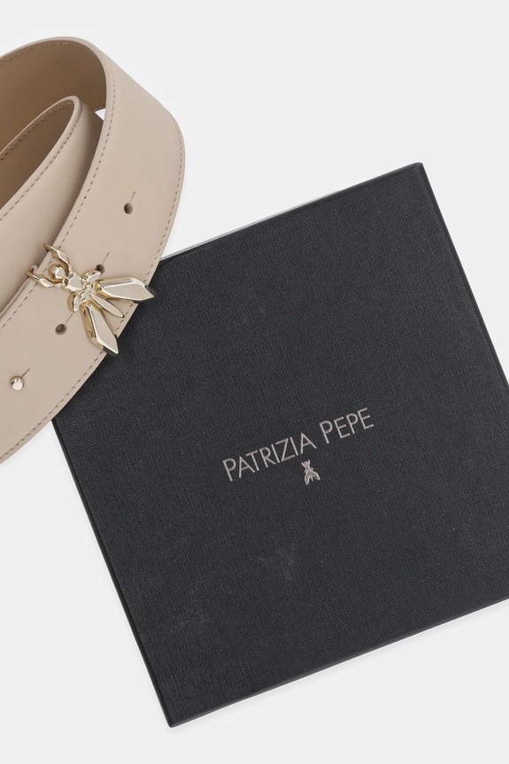 Akcesoria Patrizia Pepe pasek skórzany 8W0051.L048 beżowy