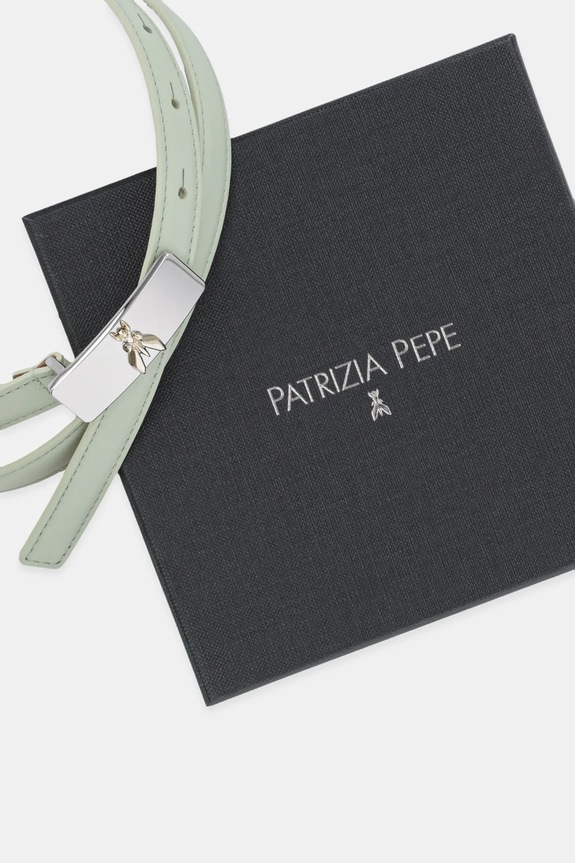 Akcesoria Patrizia Pepe pasek skórzany 8W0055.L048 zielony