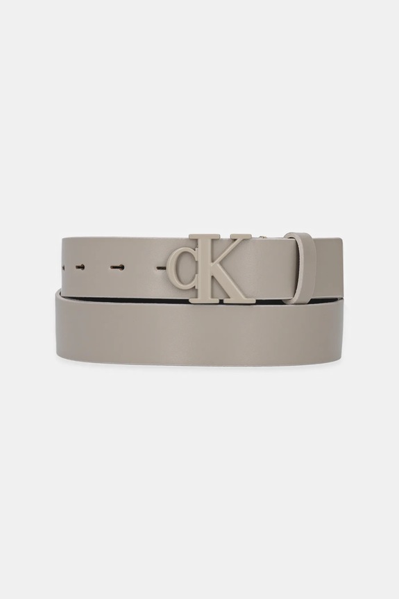 Calvin Klein Jeans pasek skórzany beżowy K60K613125