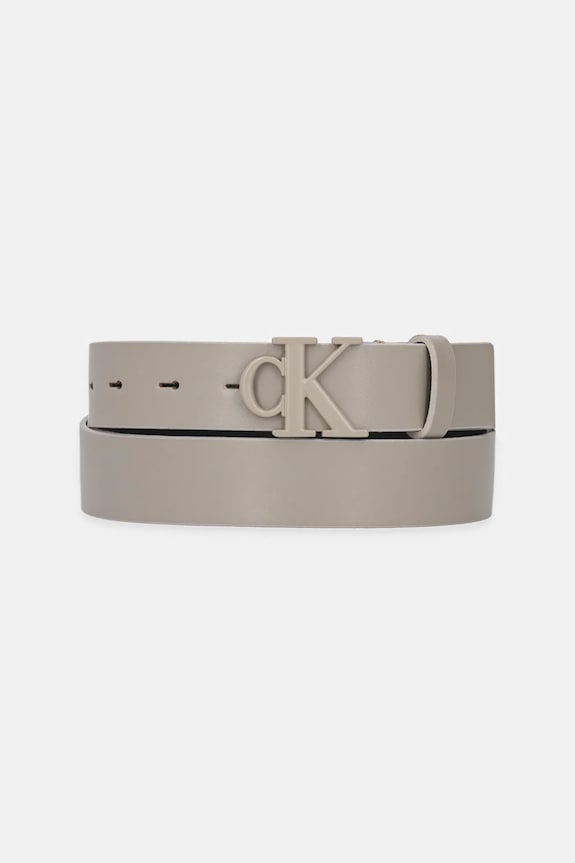 Calvin Klein Jeans pasek skórzany beżowy K60K613125