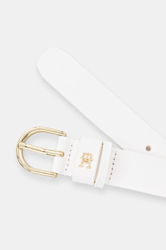 Tommy Hilfiger ζώνη γυναικεία δερμάτινη AW0AW16836 λευκό SS26