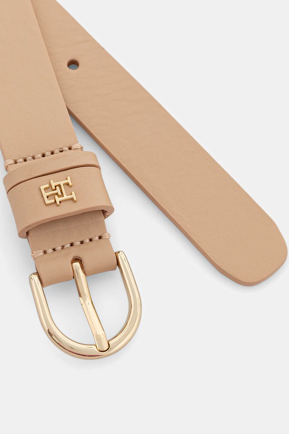 Tommy Hilfiger pásek dámský kožený AW0AW16836 béžová SS26