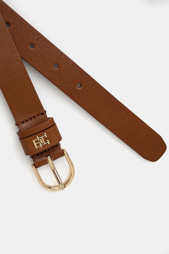 Kožni remen Tommy Hilfiger AW0AW16836 smeđa SS26