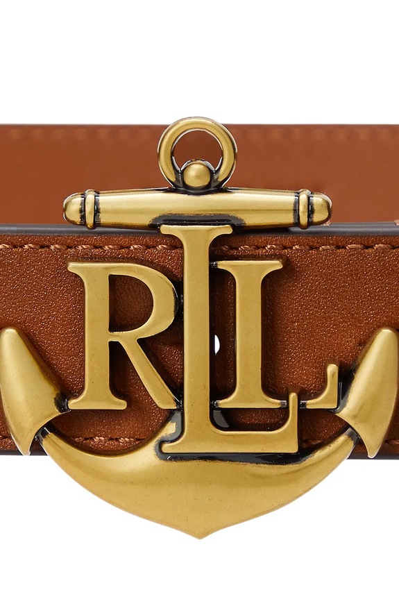 Lauren Ralph Lauren curea de piele 412957004 maro SS25