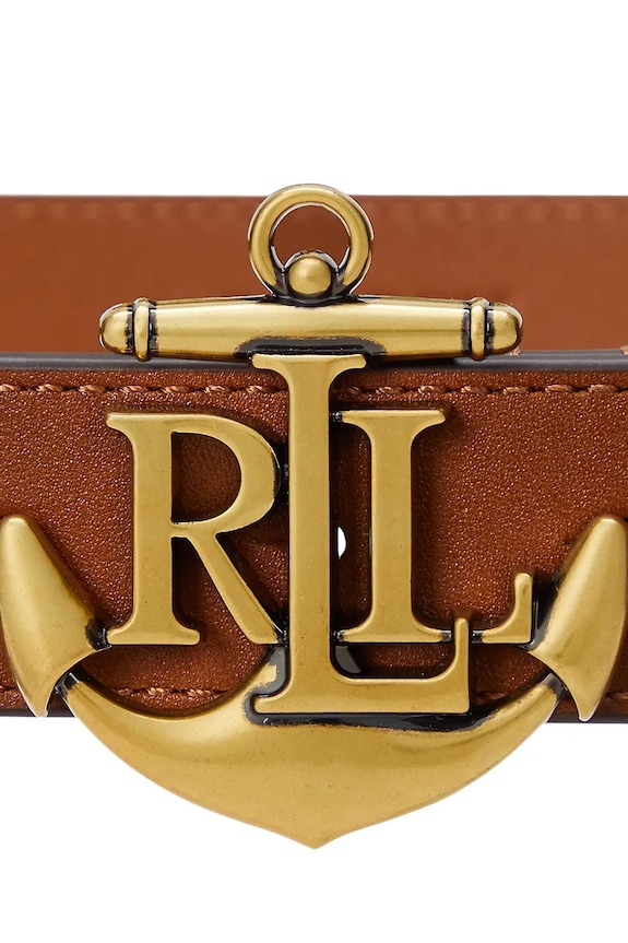 Lauren Ralph Lauren curea de piele 412957004 maro SS25