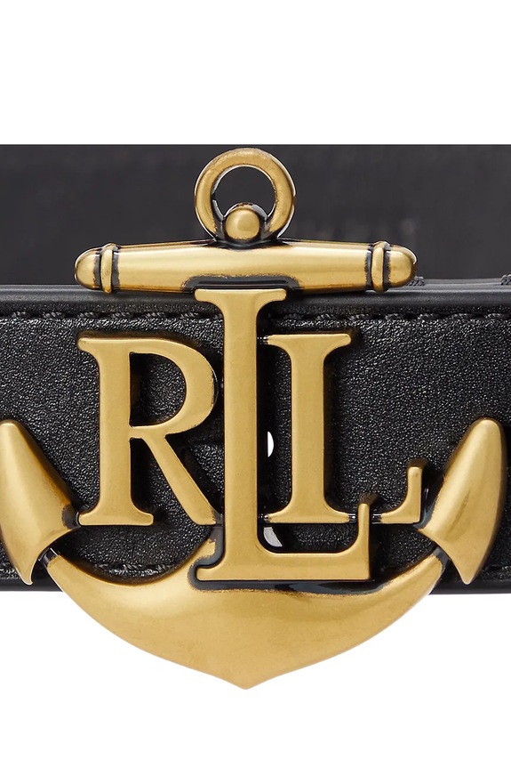 Kožený pásek Lauren Ralph Lauren 412957004 černá SS25