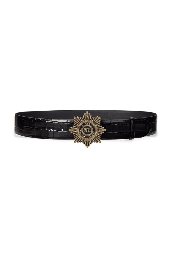Kožený pásek Lauren Ralph Lauren černá 412959735