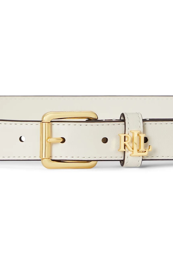 Lauren Ralph Lauren remen za žene kožni 412968763 bijela SS26