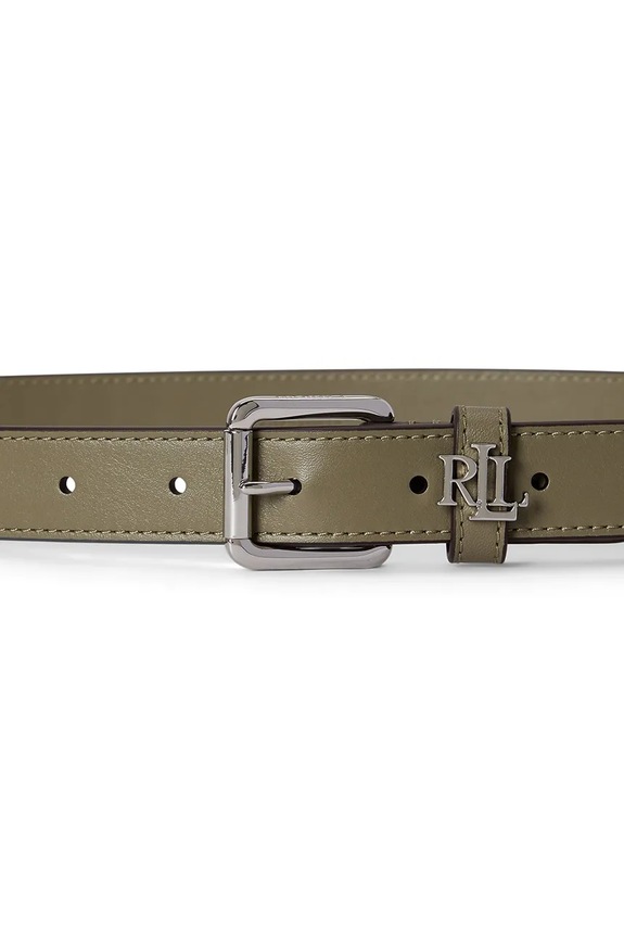 Lauren Ralph Lauren pásek dámský kožený 412968763 zelená SS26
