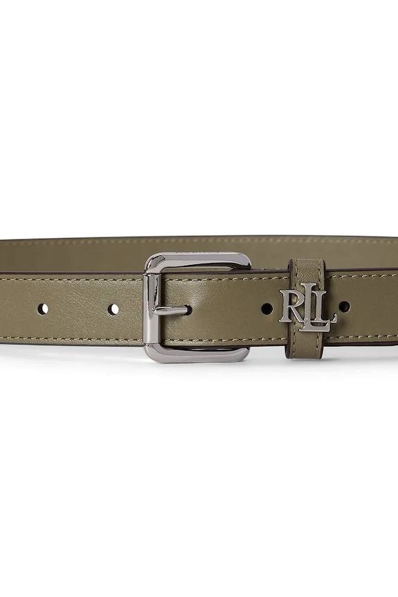 Lauren Ralph Lauren pásek dámský kožený 412968763 zelená SS26