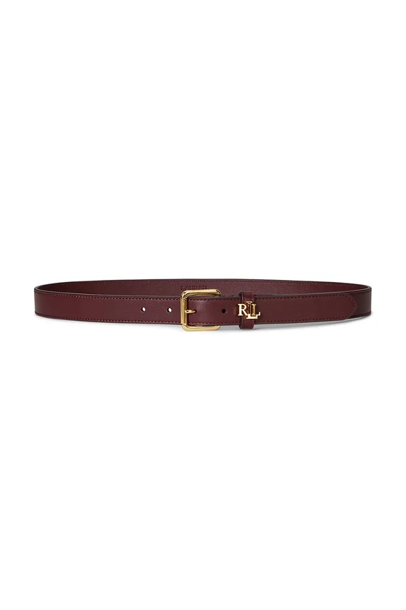 Lauren Ralph Lauren pasek damski skórzany bordowy 412968763