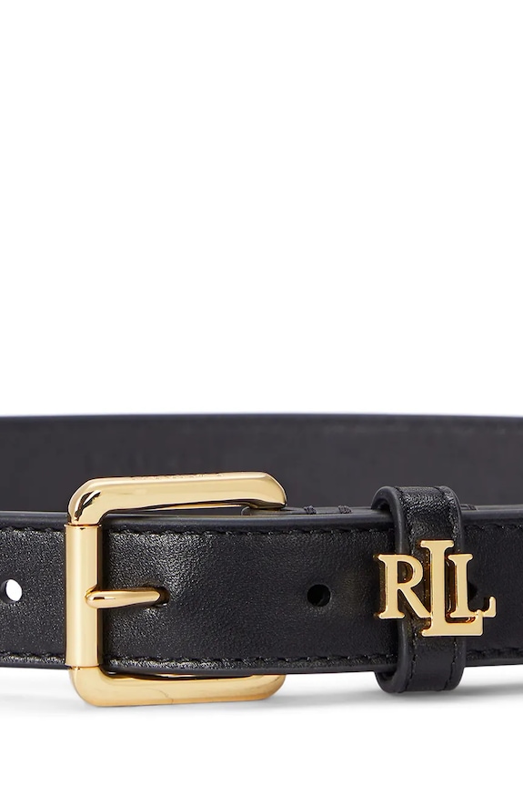 Kožni remen Lauren Ralph Lauren 412968763 crna AW25