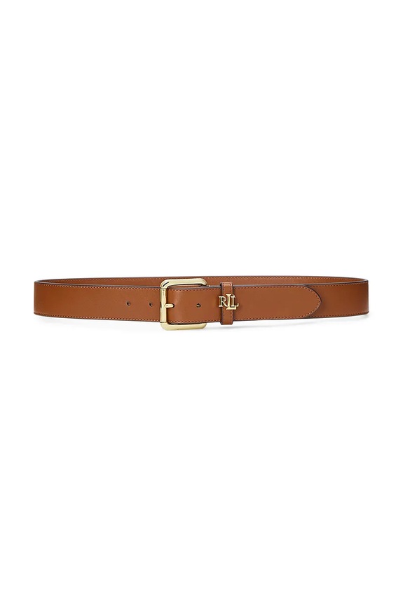Lauren Ralph Lauren pasek skórzany brązowy 412968765