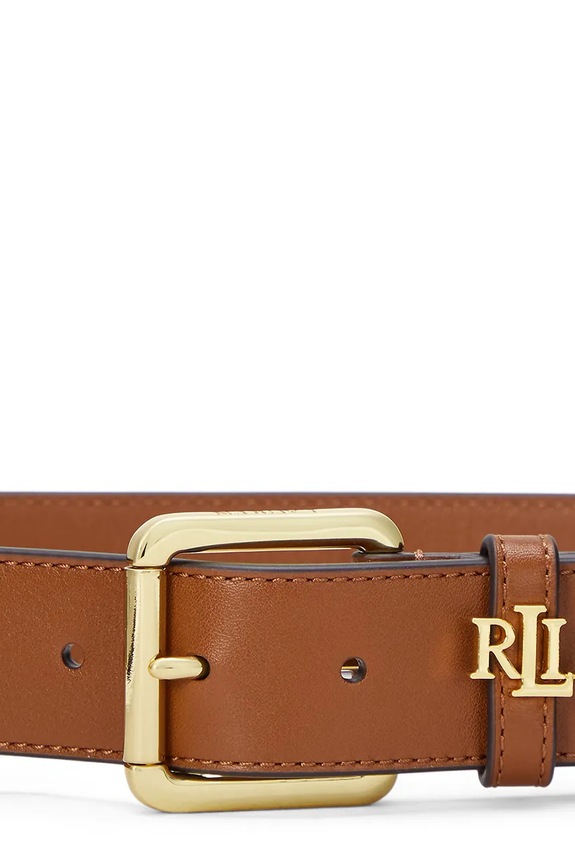 Lauren Ralph Lauren pasek skórzany 412968765 brązowy AW25