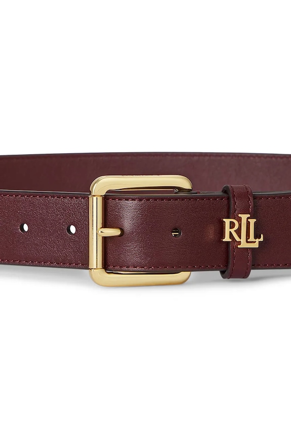 Lauren Ralph Lauren pas ženski usnjeni 412968765 bordo AW25