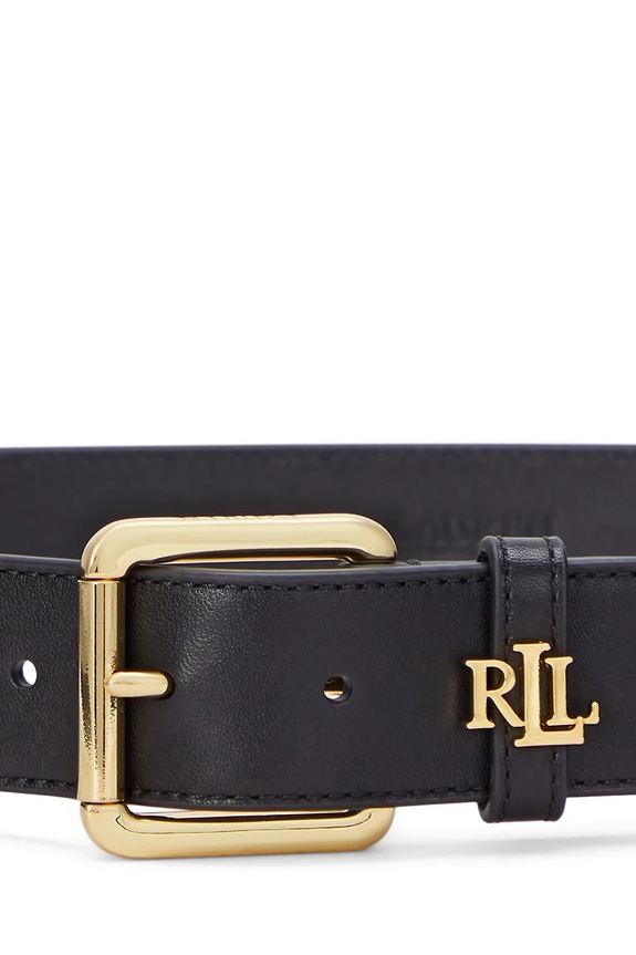 Δερμάτινη ζώνη Lauren Ralph Lauren 412968765 μαύρο AW25