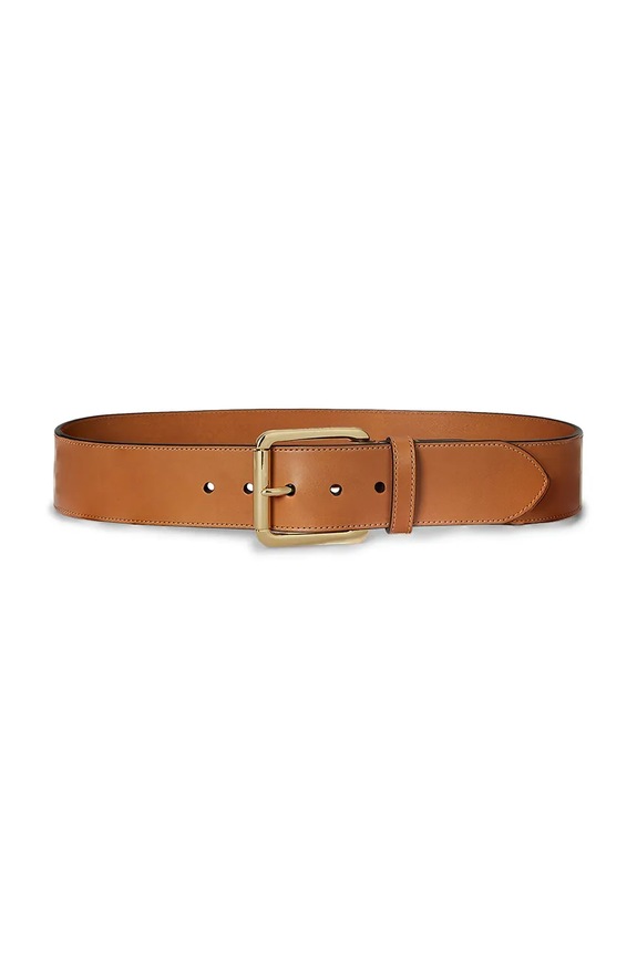 Lauren Ralph Lauren pasek skórzany brązowy 412959139