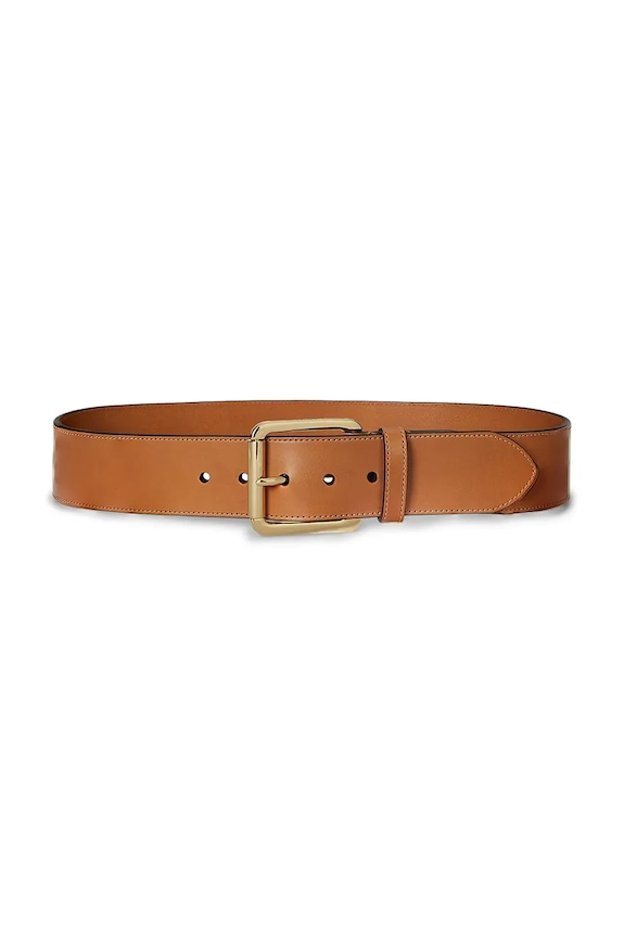 Lauren Ralph Lauren pasek skórzany brązowy 412959139