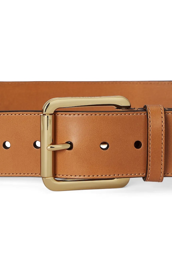 Lauren Ralph Lauren pasek skórzany 412959139 brązowy SS26