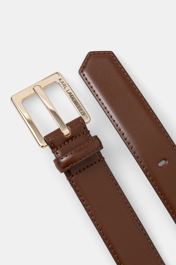 Kožni remen Karl Lagerfeld A1W33147 smeđa SS26
