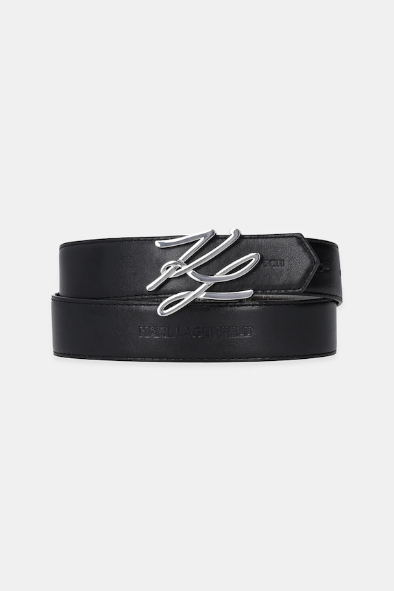 Obojstranný kožený opasok Karl Lagerfeld A1W33148 sivá SS25