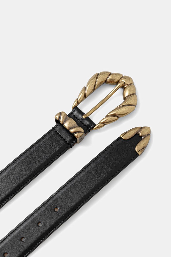 IRO bőr öv WF128EMBELLAGD fekete SS25