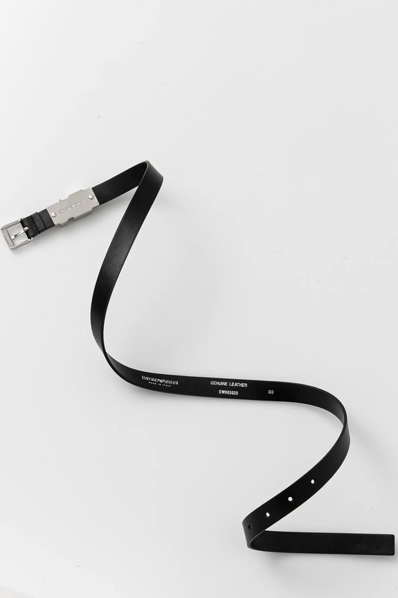 Emporio Armani curea EW002025.AF13383 negru SS25