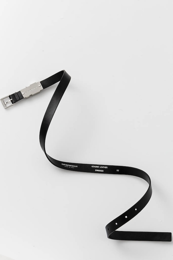 Emporio Armani curea EW002025.AF13383 negru SS25