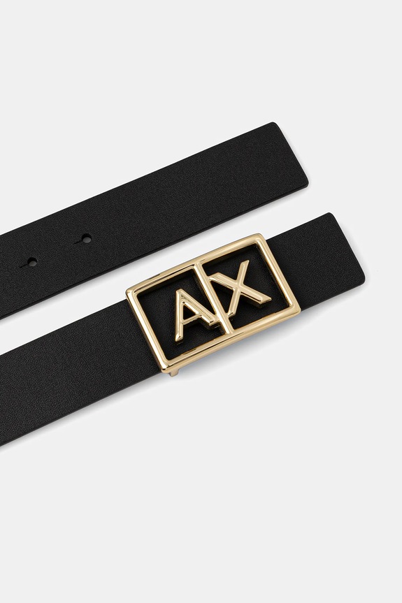 Oboustranný kožený pásek Armani Exchange XW000966.AF13953.NOS černá AA00