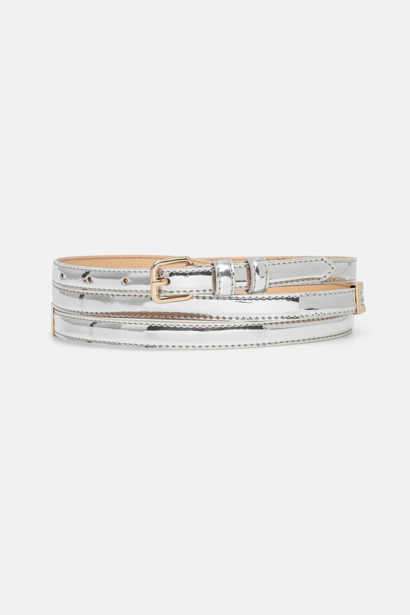 Guess curea ARNELA piele argintiu BW9192.P5115
