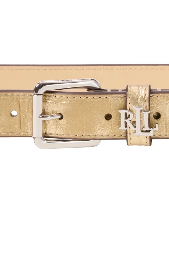 Kožni remen Lauren Ralph Lauren 412967079 zlatna SS25