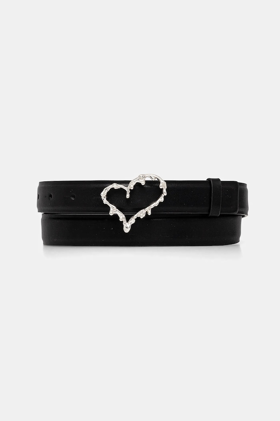 Desigual cintura HEART finta pelle fiore nero 25SARL22