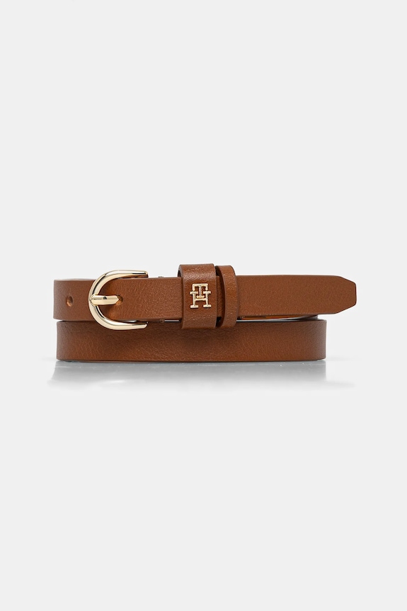 Tommy Hilfiger curea de piele maro AW0AW17246