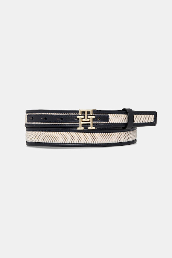 Tommy Hilfiger curea de piele textil bleumarin AW0AW17249