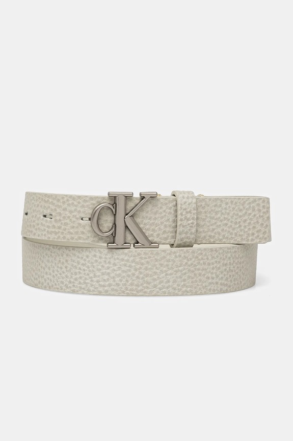 Δερμάτινη ζώνη Calvin Klein Jeans μπεζ LV04K7003G