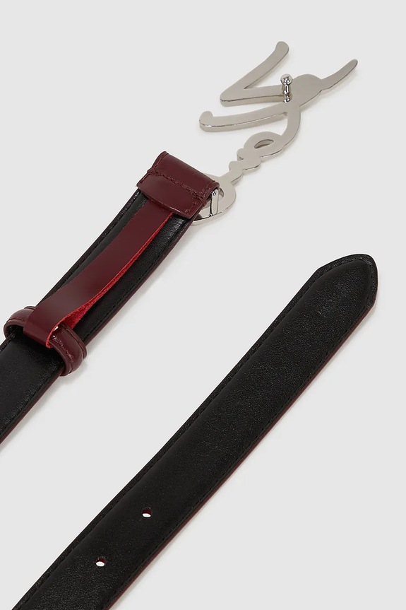 Karl Lagerfeld opasok dámsky kožený K/SIGNATURE hnedá A1W33205