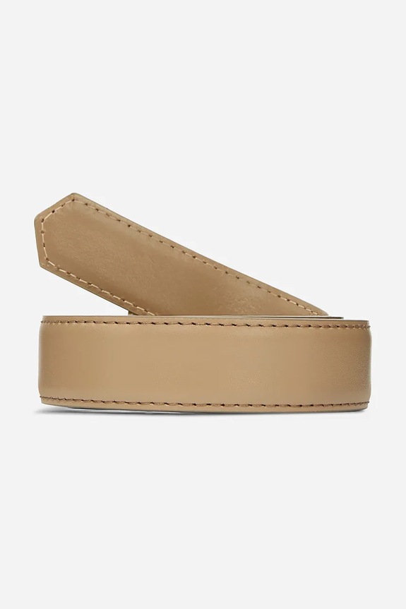Δερμάτινη ζώνη Karl Lagerfeld A2W33051 μπεζ SS25